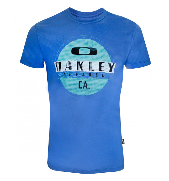 Camiseta Oakley Bartack Brand Tee Azul LANÇAMENTO
