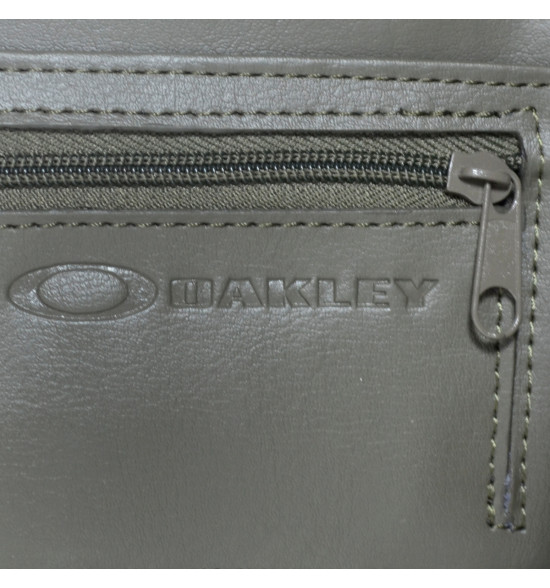 Carteira Oakley Dry Goods Cinza Leather Wallet - 4