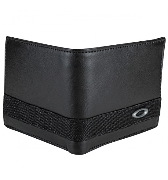 Carteira Oakley Dry Goods Preta Leather Wallet - 3