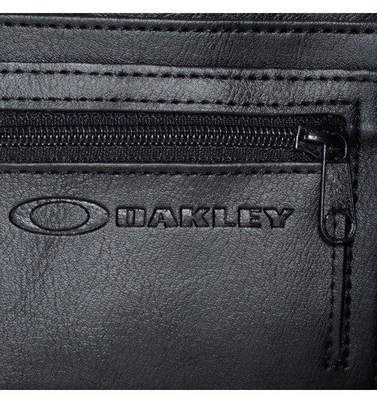 Carteira Oakley Dry Goods Preta Leather Wallet - 5