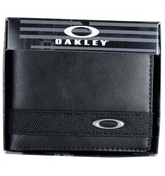Carteira Oakley Dry Goods Preta Leather Wallet - 6