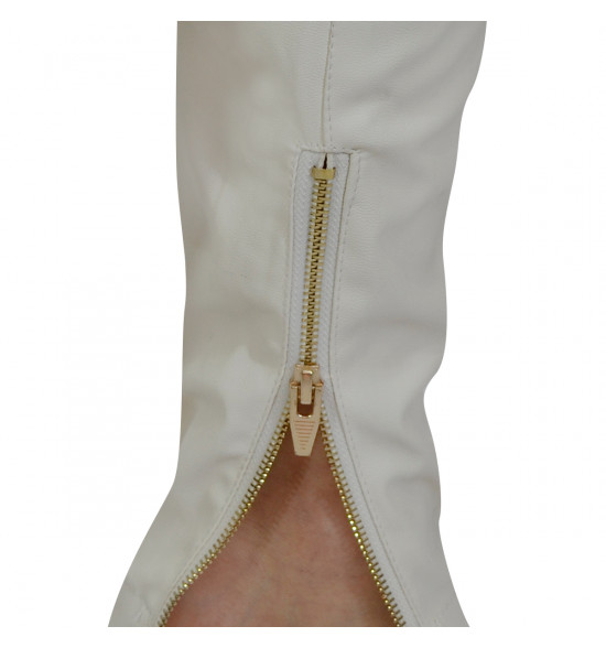 Sx Calça Alma de Praia Couro Bege Claro - 3