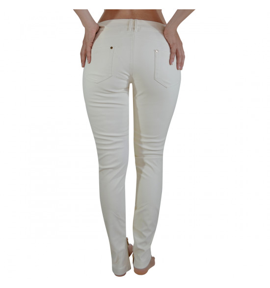 Sx Calça Alma de Praia Couro Bege Claro - 4