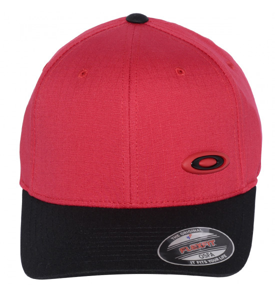 Boné Oakley Ellipse Cap Vermelho com Preto FlexFit LANÇAMENTO EM PROMOÇÃO - 2