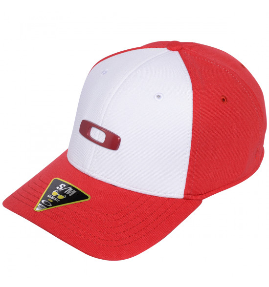 Boné Oakley Metal Gascan 2.0 Branco com Vermelho LANÇAMENTO