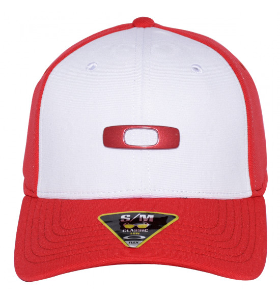 Boné Oakley Metal Gascan 2.0 Branco com Vermelho LANÇAMENTO - 2