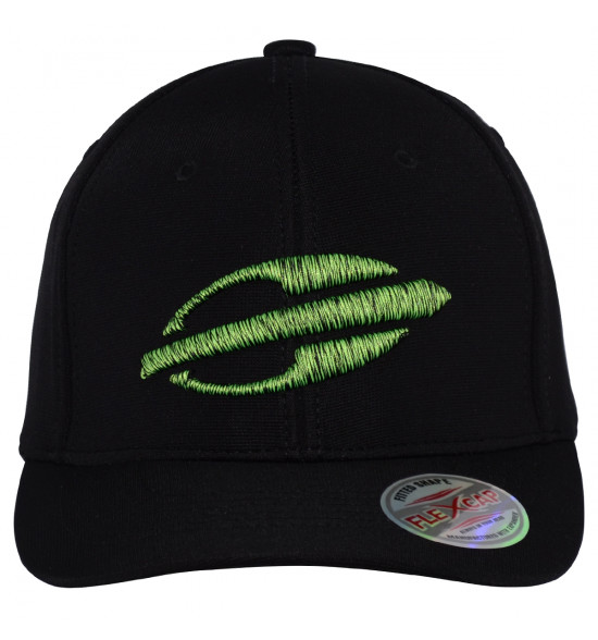 Boné Mormaii FlexCap Solid Black com Logo Verde - 2