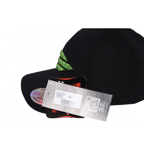 Boné Mormaii FlexCap Solid Black com Logo Verde - 4