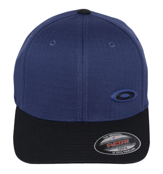 Boné Oakley Ellipse Cap Azul com Preto FlexFit - 2