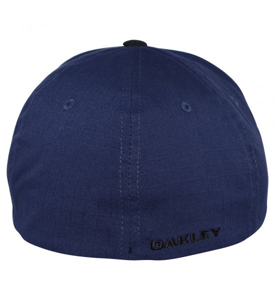 Boné Oakley Ellipse Cap Azul com Preto FlexFit - 3