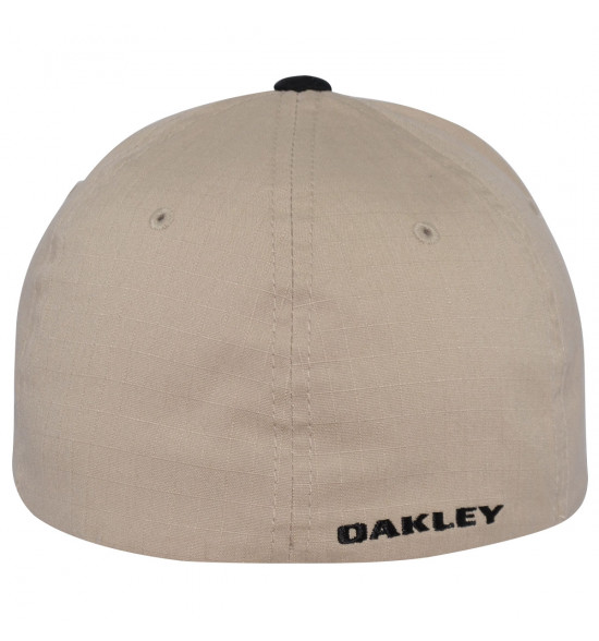 Boné Oakley Ellipse Cap Bege com Preto FlexFit LANÇAMENTO EM PROMOÇÃO - 3