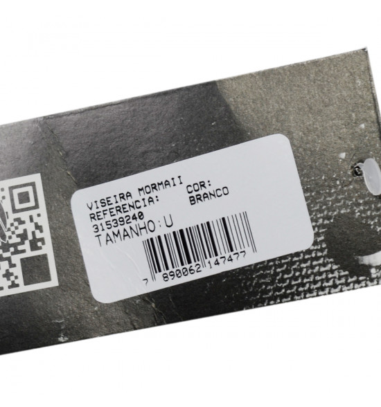 Viseira Mormaii Branco com Preto Microfibra - 4