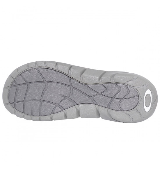 Chinelo Oakley Super Coil 15 Cinza Com Branco - 6