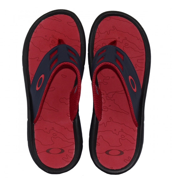 Chinelo Oakley Super Coil 15 Vermelho com Marinho