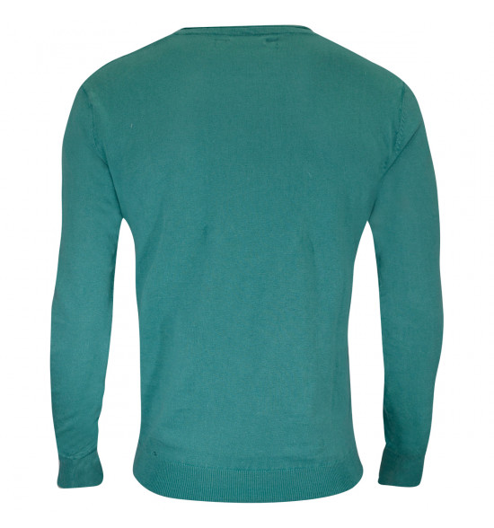 Suéter Alma De Praia Gola V Verde - 4