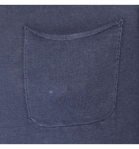 Suéter Alma De Praia Gola V Marinho - 3