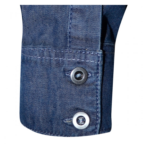 Camisa Jeans Mormaii Denim Blue Slim FIt PROMOÇÃO - 4