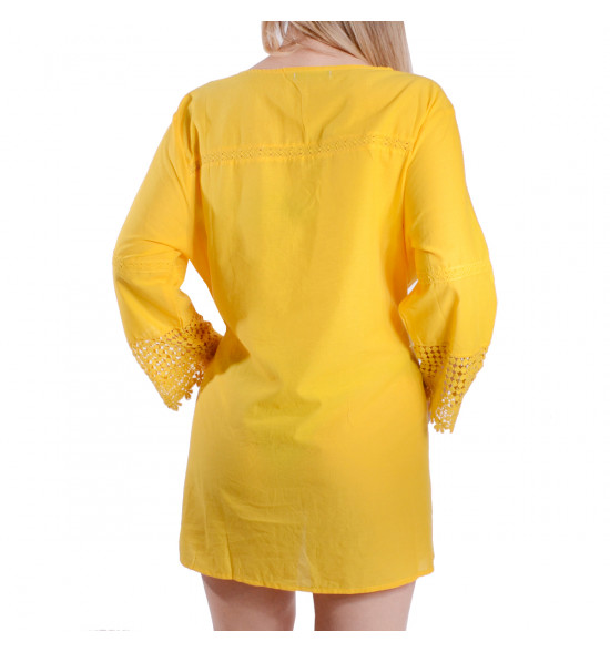 Saída Alma de Praia Manga Barra com Rendas - 6