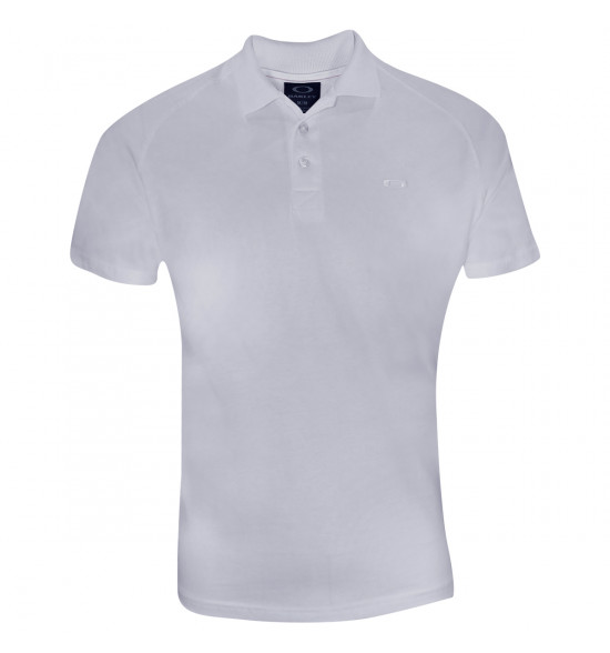 Camisa Polo Oakley Recent Square O Branca LIQUIDAÇÃO