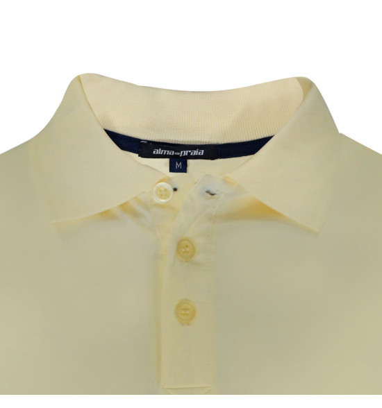 Camisa Polo Alma de Praia Collors Elastano Amarela - 2