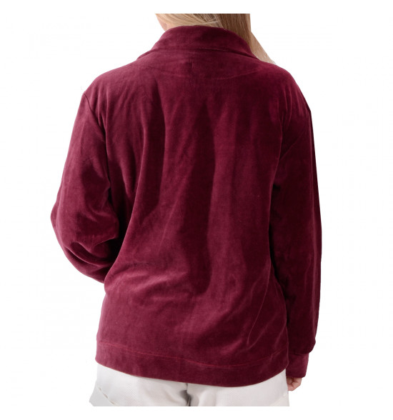 Sx Jaqueta Alma De Praia Plush Bordô - 2