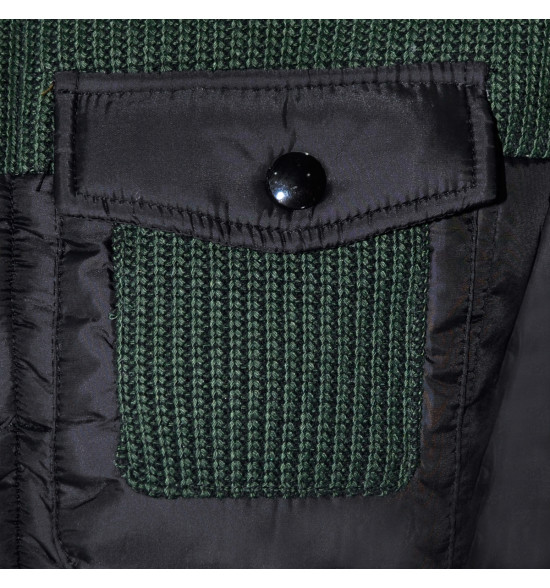 Rx Jaqueta Alma de Praia SuperSonic Preta com Tricô Verde LIQUIDAÇÃO - 4