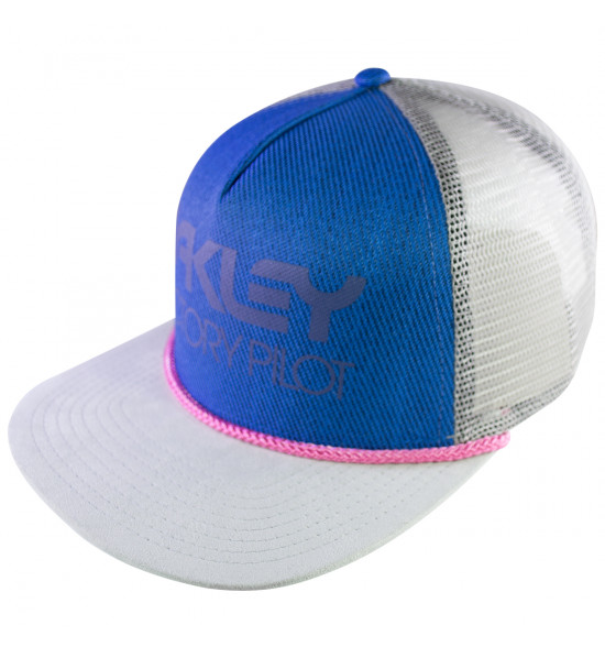 Boné Oakley Factory Pilot Trucker O-Justable Fit Azul Bebe