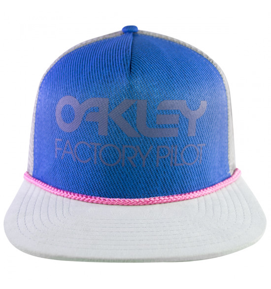 Boné Oakley Factory Pilot Trucker O-Justable Fit Azul Bebe - 2
