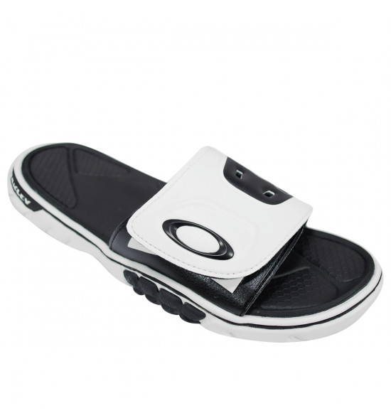 Chinelo Oakley Slide Octane Preto com Branco - 2