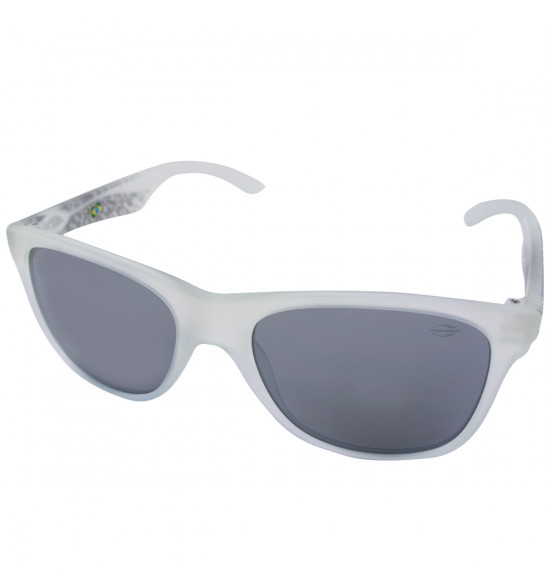 Óculos Mormaii Lances Branco Fosco/Lente Prata Espelhada