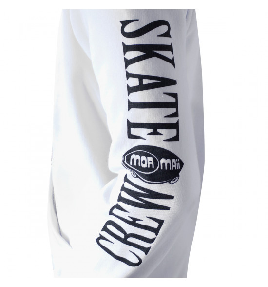 Moletom Mormaii Skate Crew Canguru Fechado Branco - 2