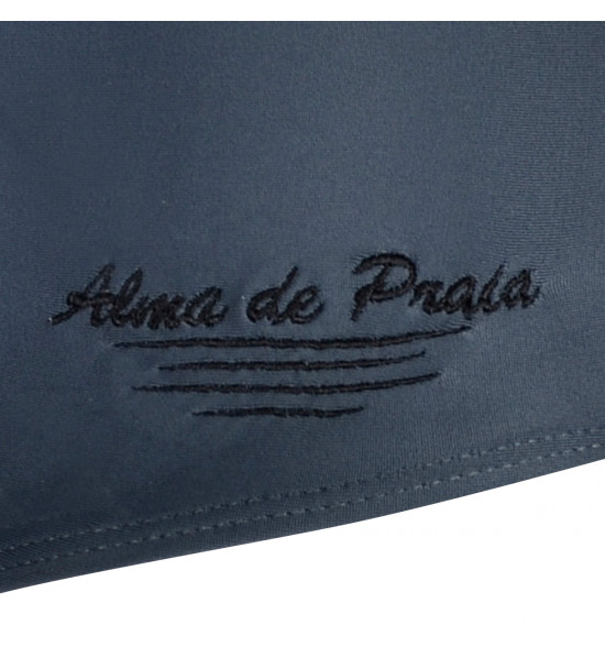 Sx Sunga Alma de Praia Cinza com Faixa Lateral Preta - 2