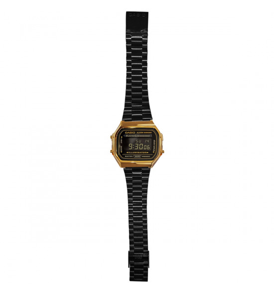 Relógio Casio Vintage A168WEGB-1BDF Preto e Dourado - 2
