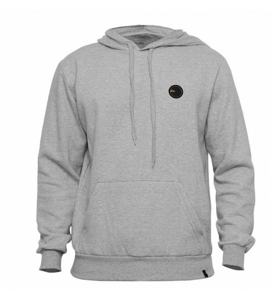 Moletom Quiksilver Canguru Basic Cinza