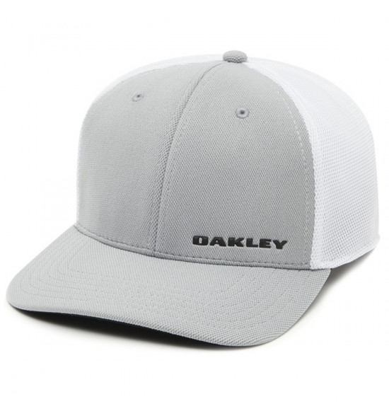 Boné Oakley Silicon Bark Trucker 4.0 Cinza com Branco PROMOÇAO