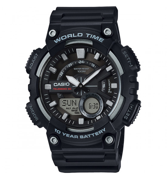 Relógio Casio Digital e Analógico AEQ-110W-1AVDF-SC Preto e Branco