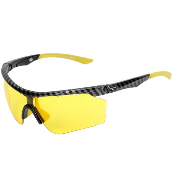 Óculos Mormaii Athlon V Preto Carbono com Amarelo/Lente Amarela