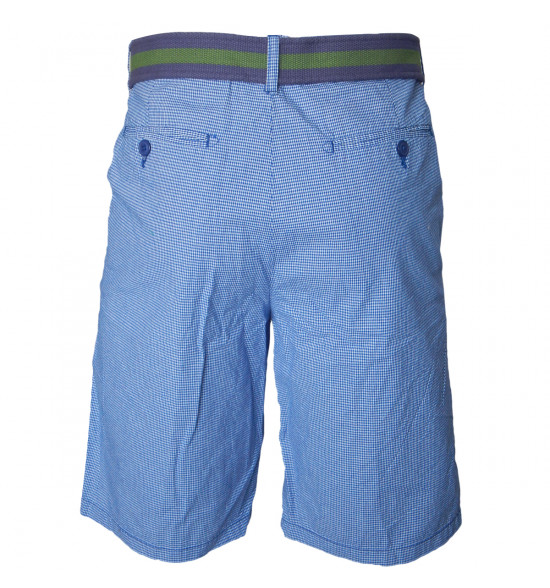 Rx Bermuda Walk Alma de Praia Xadrez Azul com Cinto - 2