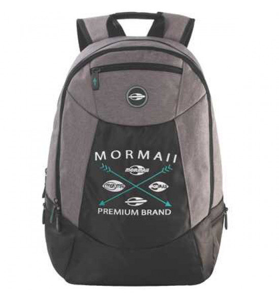 Mochila Mormaii Premium Brand Preto Com Cinza