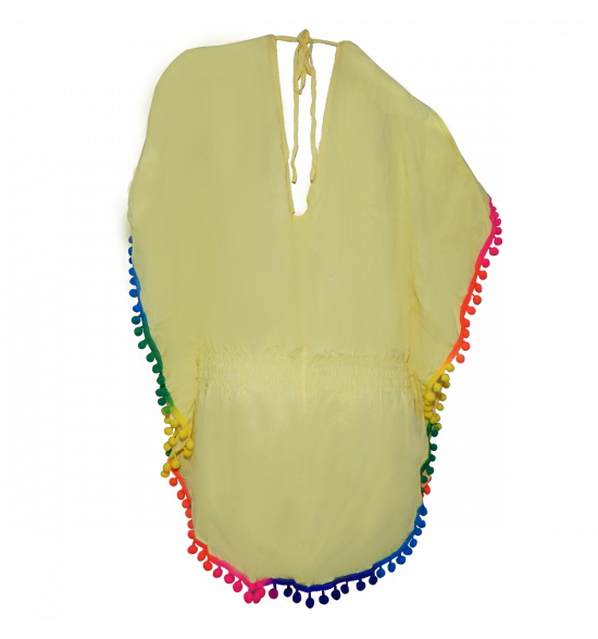 Saída Alma de Praia Amarela Pompom - 2