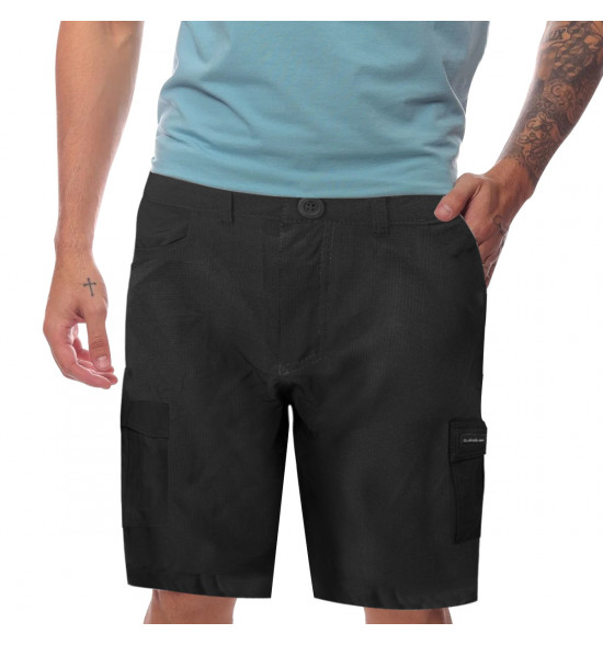 Bermuda Walk Quiksilver Rip Surf Cargo Preta - 3