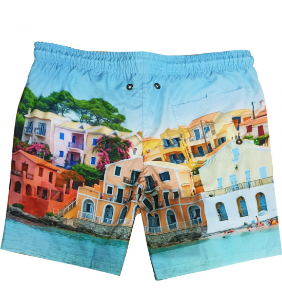 Shorts Água Mash Estampado Paradise Azul Claro - 2