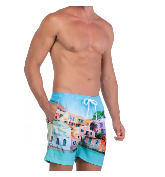 Shorts Água Mash Estampado Paradise Azul Claro - 3
