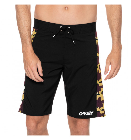 Bermuda Água Oakley Camo Boardshorts Side Print Preta - 3