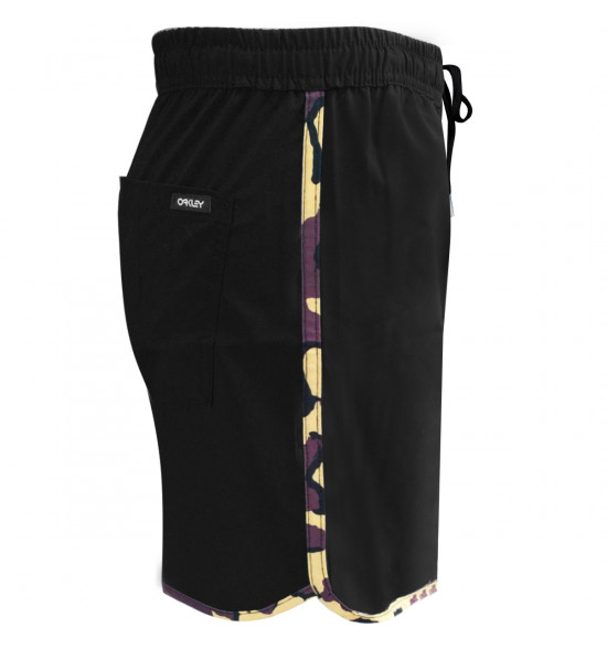 Bermuda Água Oakley Camo Truck Shorts Side Print Preta - 2