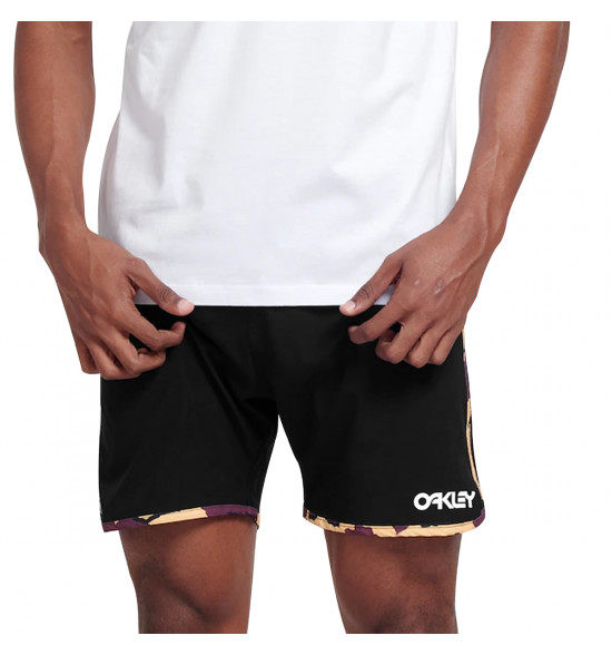 Bermuda Água Oakley Camo Truck Shorts Side Print Preta - 4