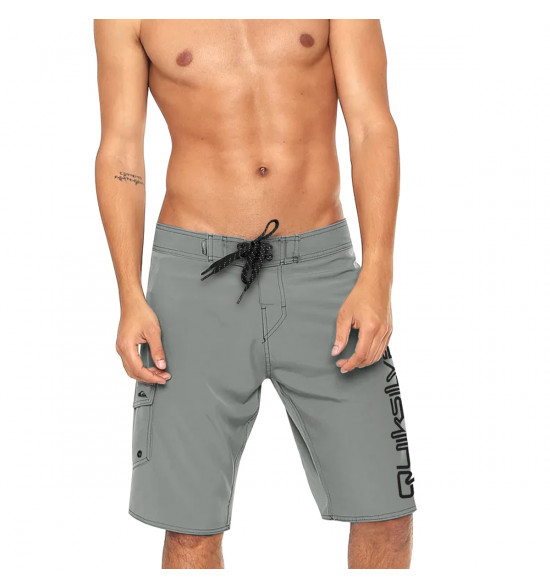 Bermuda Água Quiksilver Flat Signature 21 Cinza 2.0 - 3