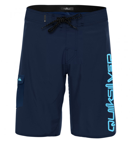 Bermuda Água Quiksilver Flat Signature 21 Marinho 2.0