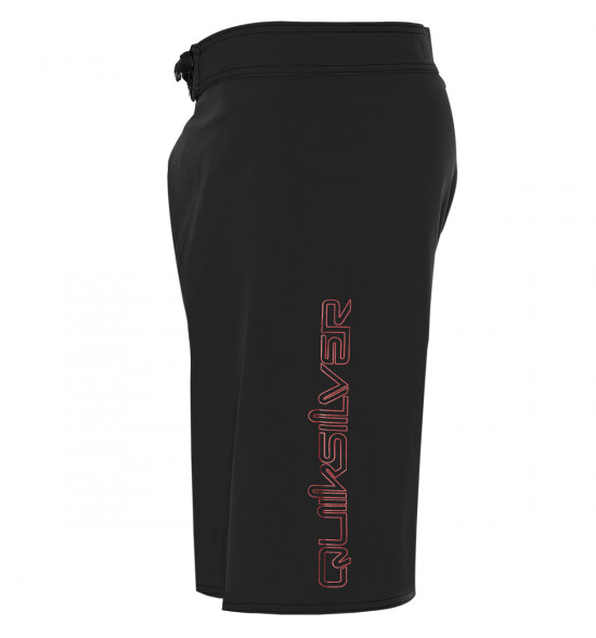 Bermuda Água Quiksilver Flat Signature 21 Preta - 2