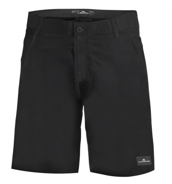 Bermuda Walk Quiksilver Hybrid Solid Preta